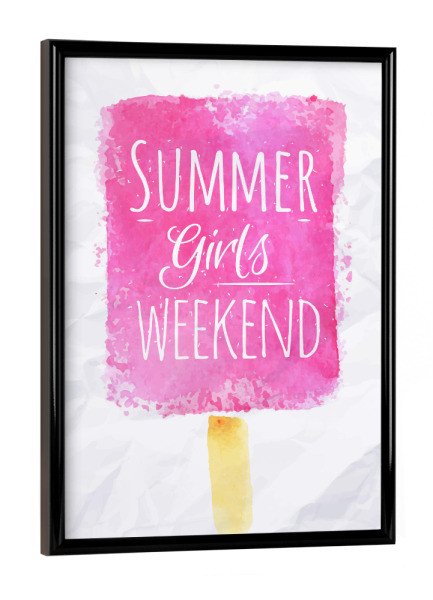 Poster mit schwarzem Rahmen "Girls summer" artboxONE - Schwarzweiß,Fashion,Festivals