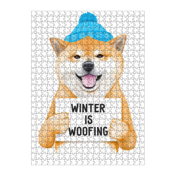 artboxONE Puzzle "Winter dog 2" artboxONE - Natur,Tiere,Comic,Menschen,Schwarzweiß,Liebe,Weihnachten,Städte / Tokio,Für Mama,Für Papa,Lustig