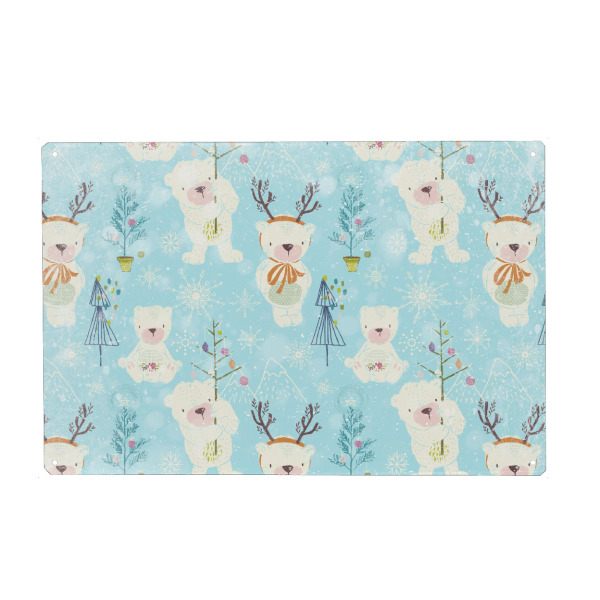 Holzbild "From Bears and Christmas Trees" artboxONE - Für Kinder,Tiere,Weihnachten