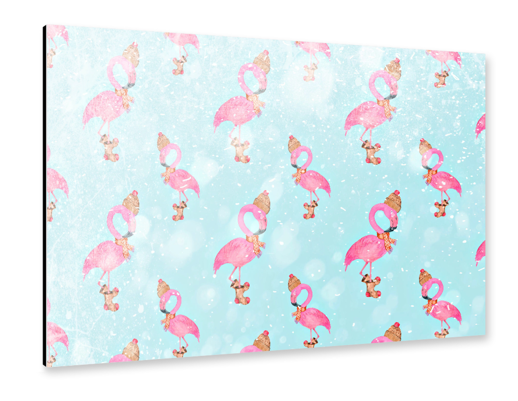 Alu-Dibond "From Flamingos and Christmas" 75x50 cm artboxONE