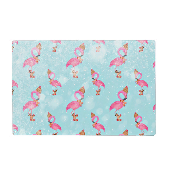 Holzbild "From Flamingos and Christmas" artboxONE - Für Kinder,Tiere,Weihnachten