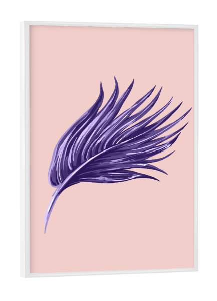 Poster mit weißem Rahmen "Tropical Leaf Revisited 2" artboxONE - Natur,Floral,Ultraviolet