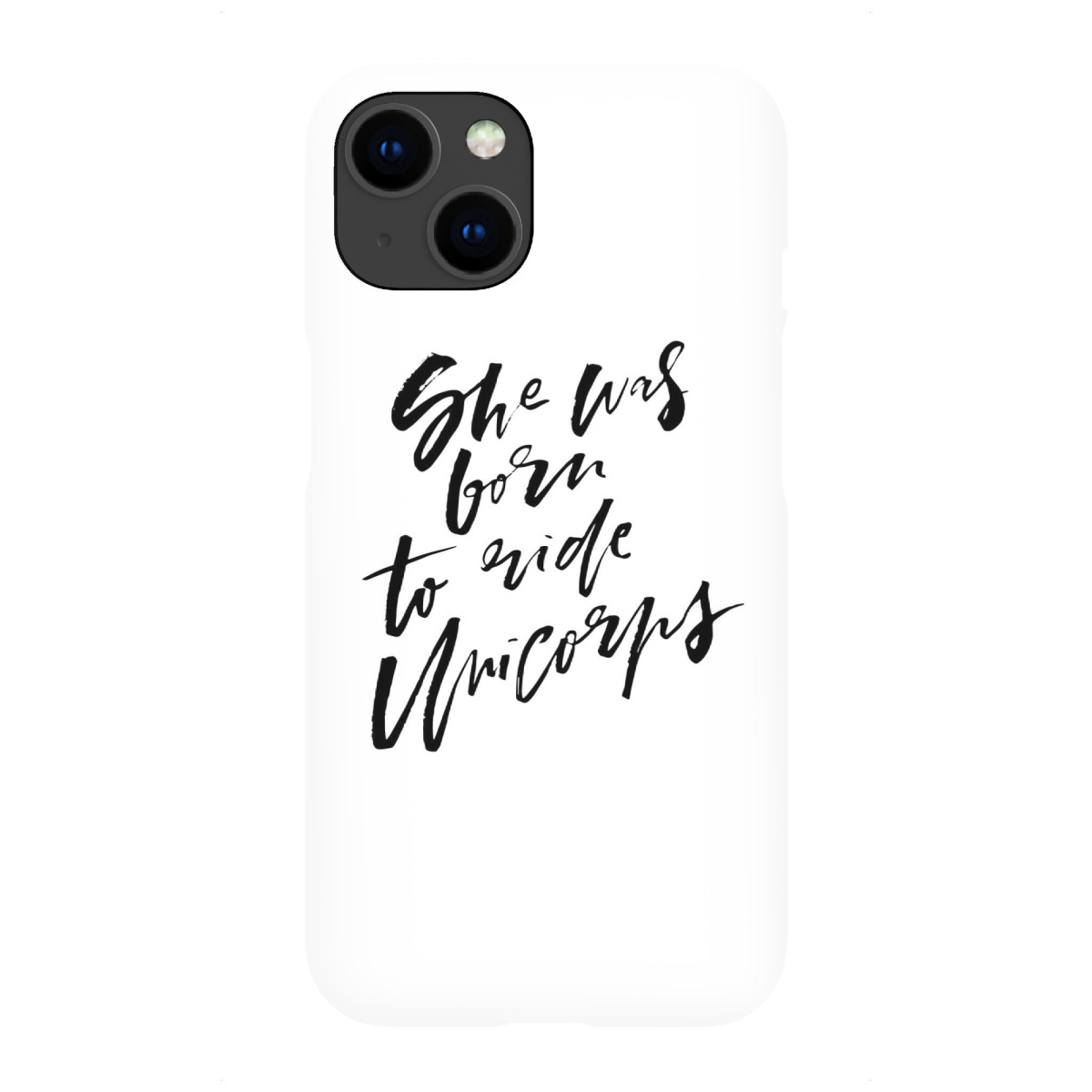 iPhone "She Was Born To Ride Unicorns" Premium-Case Handyhülle artboxONE