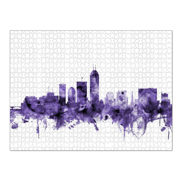 Puzzle Ravensburger "Indianapolis Indiana Skyline" artboxONE - Städte,Reise,Ultraviolet,Städte / Weitere