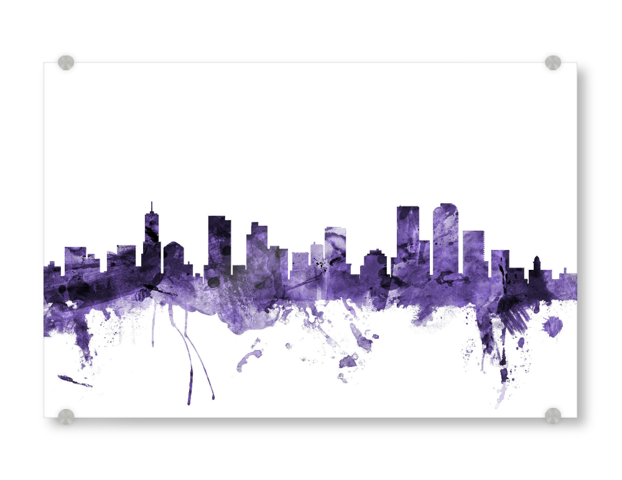Acrylglasbild "Denver Colorado Skyline" artboxONE - Städte,Reise,Ultraviolet,Städte / Weitere