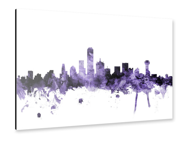Alu-Dibond "Dallas Texas Skyline" 30x20 cm artboxONE