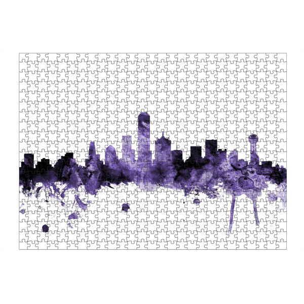Puzzle Ravensburger "Dallas Texas Skyline" artboxONE - Städte,Reise,Ultraviolet,Städte / Weitere