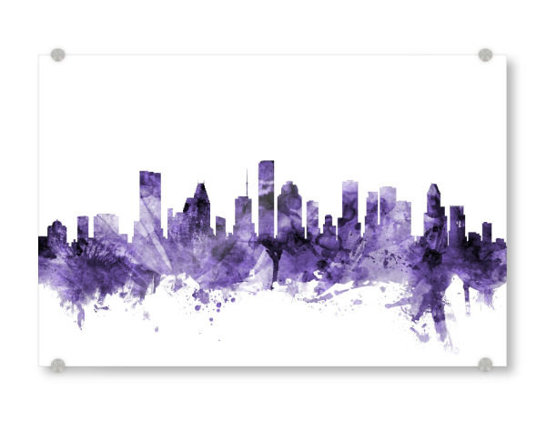 Acrylglasbild "Houston Texas Skyline" artboxONE - Städte,Reise,Ultraviolet,Städte / Weitere