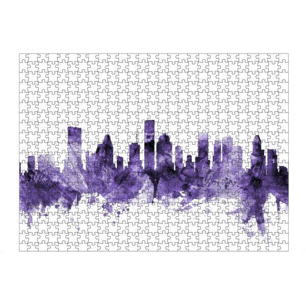 Puzzle Ravensburger "Houston Texas Skyline" artboxONE - Städte,Reise,Ultraviolet,Städte / Weitere