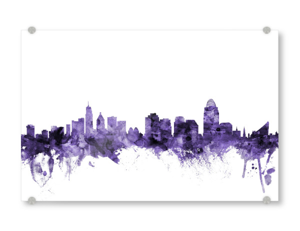 Acrylglasbild "Cincinnati Ohio Skyline" artboxONE - Städte,Reise,Ultraviolet,Städte / Weitere