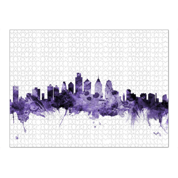 Puzzle Ravensburger "Philadelphia Pennsylvania Skyline" artboxONE - Städte,Reise,Ultraviolet,Städte / Weitere