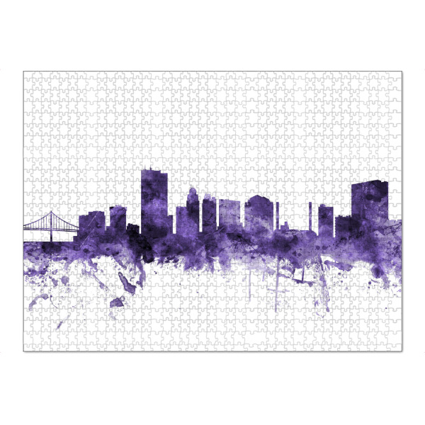 Puzzle Ravensburger "Toledo Ohio Skyline" artboxONE - Städte,Reise,Ultraviolet,Städte / Weitere