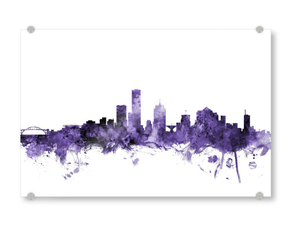 Acrylglasbild "Milwaukee Wisconsin Skyline" artboxONE - Städte,Reise,Ultraviolet,Städte / Weitere