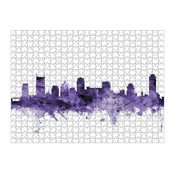 Puzzle Ravensburger "Nashville Tennessee Skyline" artboxONE - Städte,Reise,Ultraviolet,Städte / Weitere
