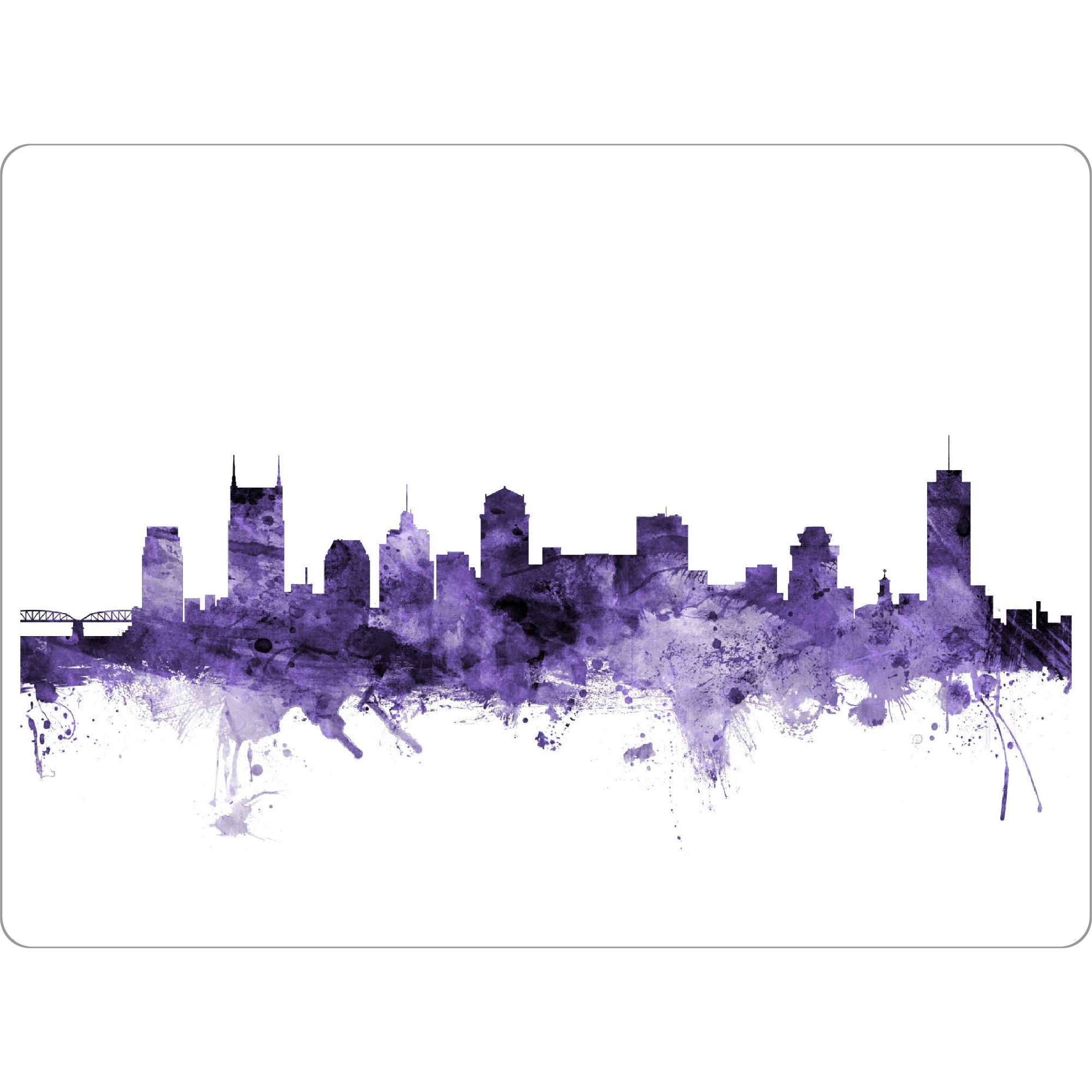 Tischset "Nashville Tennessee Skyline" artboxONE - Städte,Reise,Ultraviolet,Städte / Weitere
