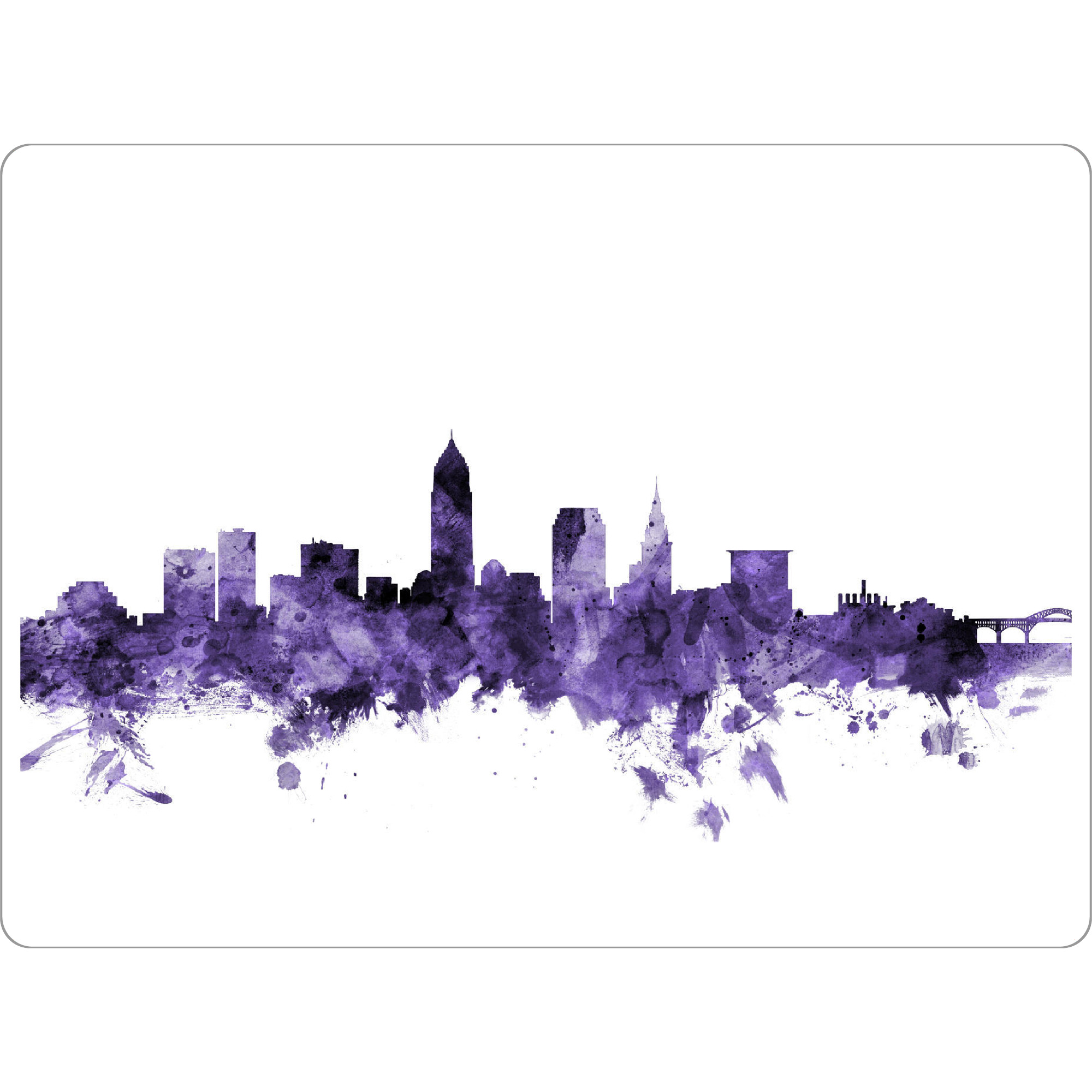 Tischset "Cleveland Ohio Skyline 2" artboxONE - Städte,Reise,Ultraviolet,Städte / Weitere