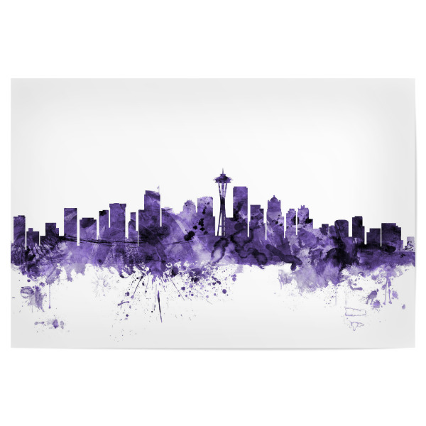 Poster "Seattle Washington Skyline" artboxONE - Städte,Reise,Ultraviolet,Städte / Weitere