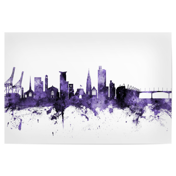 Poster 30x20 cm "Southampton England Skyline" artboxONE - Städte,Reise,Ultraviolet,Städte / Weitere
