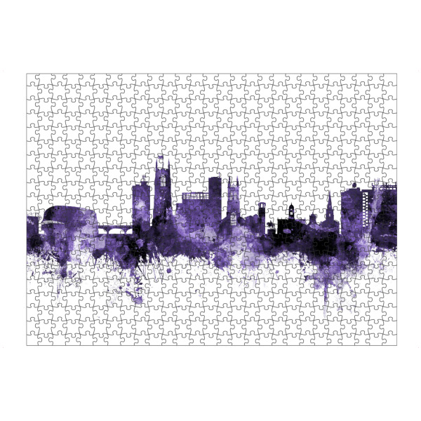 Puzzle Ravensburger "Derby England Skyline 3" artboxONE - Städte,Reise,Ultraviolet,Städte / Weitere
