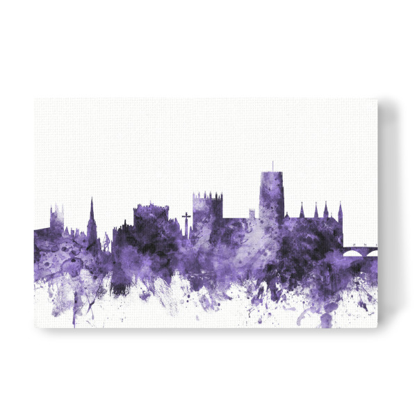Leinwandbild "Durham England Skyline Cityscape 6" artboxONE - Städte,Reise,Ultraviolet,Städte / Weitere