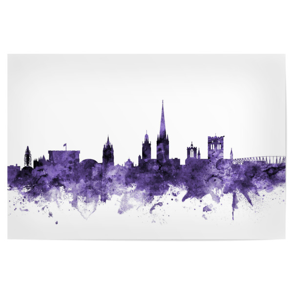 Poster 30x20 cm "Norwich England Skyline 2" artboxONE - Städte,Reise,Ultraviolet,Städte / Weitere