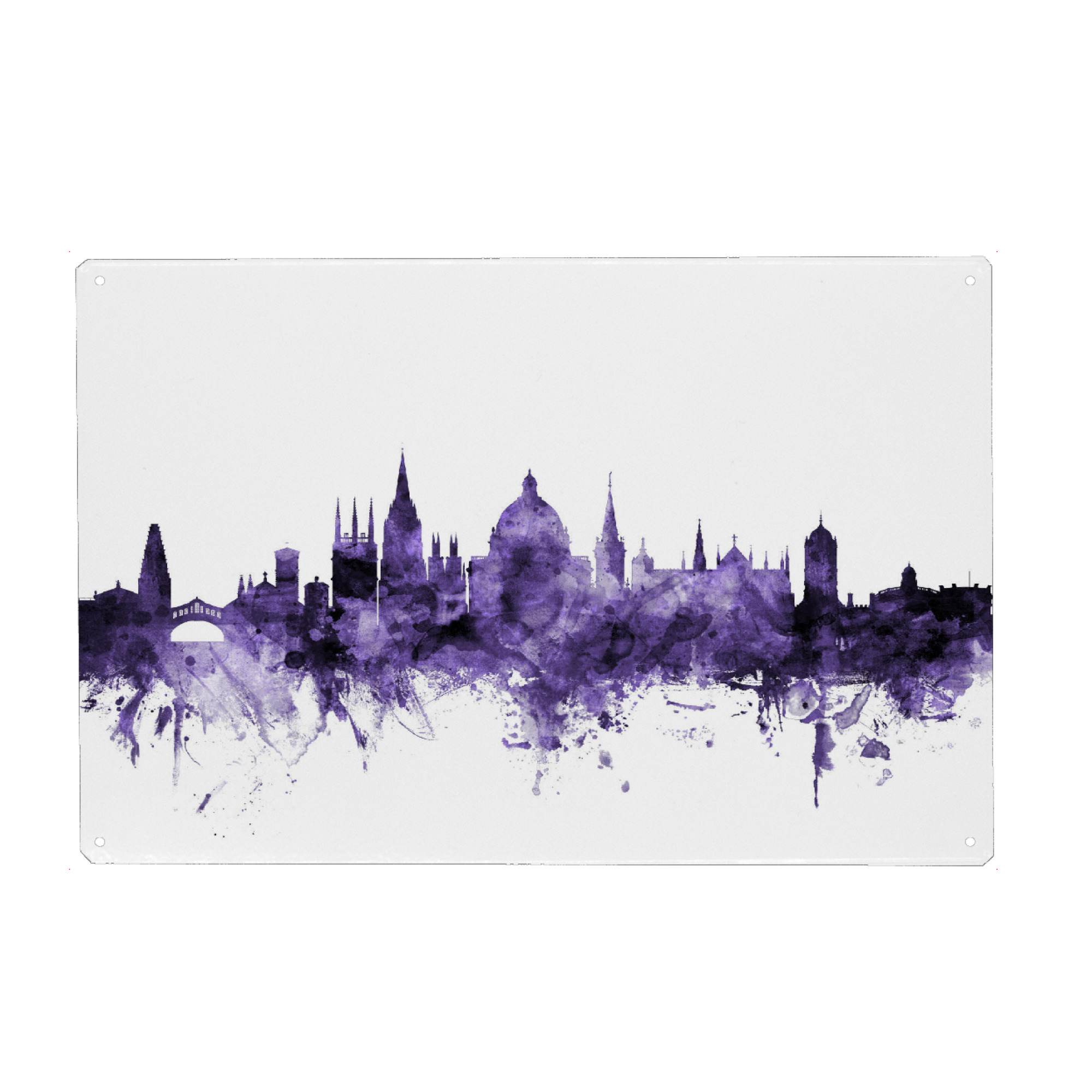Holzbild "Oxford England Skyline 7" artboxONE - Städte,Reise,Ultraviolet,Städte / Weitere