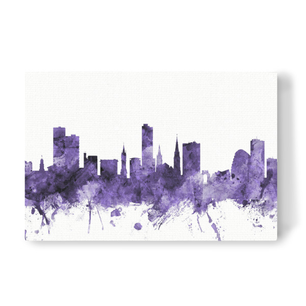 Leinwandbild "Leicester England Skyline 2" artboxONE - Städte,Reise,Ultraviolet,Städte / Weitere