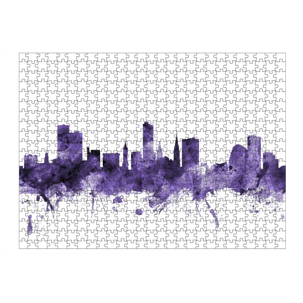 artboxONE Puzzle "Leicester England Skyline 2" artboxONE - Städte,Reise,Ultraviolet,Städte / Weitere