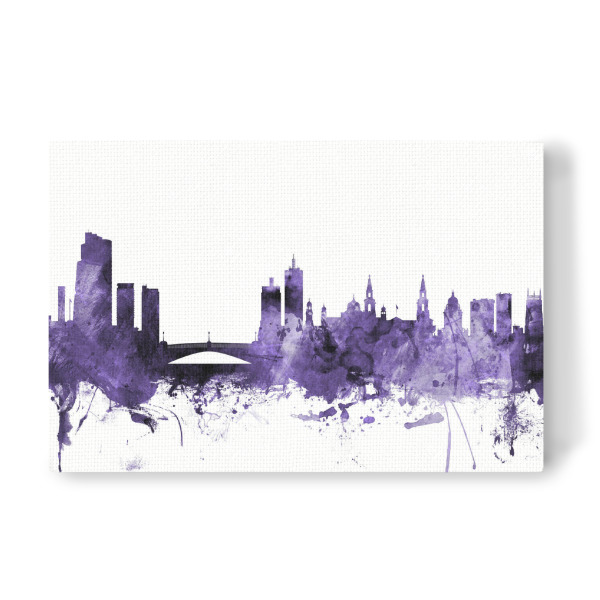 Leinwandbild "Leeds England Skyline 3" artboxONE - Städte,Reise,Ultraviolet,Städte / Weitere