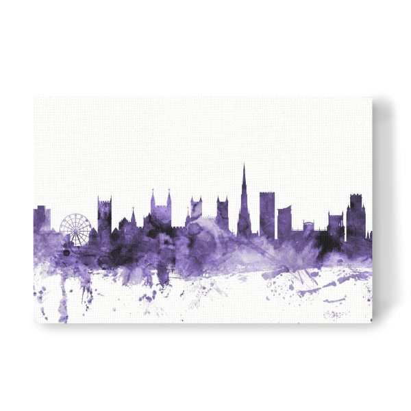 Leinwandbild "Bristol England Skyline 3" artboxONE - Städte,Reise,Ultraviolet,Städte / Weitere