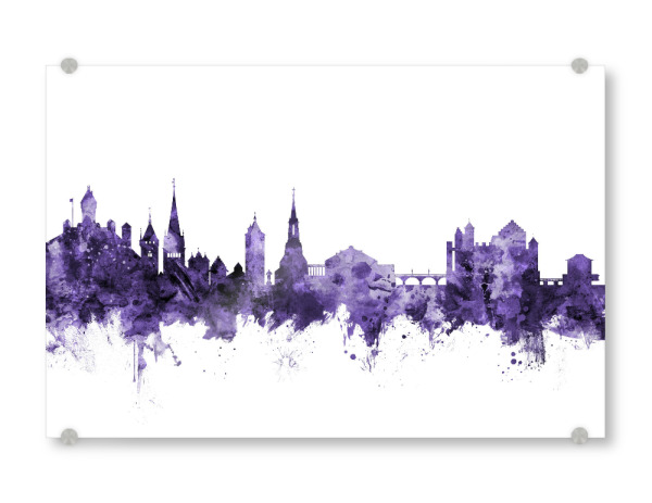 Acrylglasbild "Schaffhausen Switzerland Skyline 3" artboxONE - Städte,Reise,Ultraviolet,Städte / Weitere