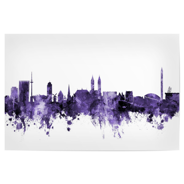 Poster 30x20 cm "Bremen Germany Skyline 3" artboxONE - Städte,Reise,Ultraviolet,Städte / Weitere