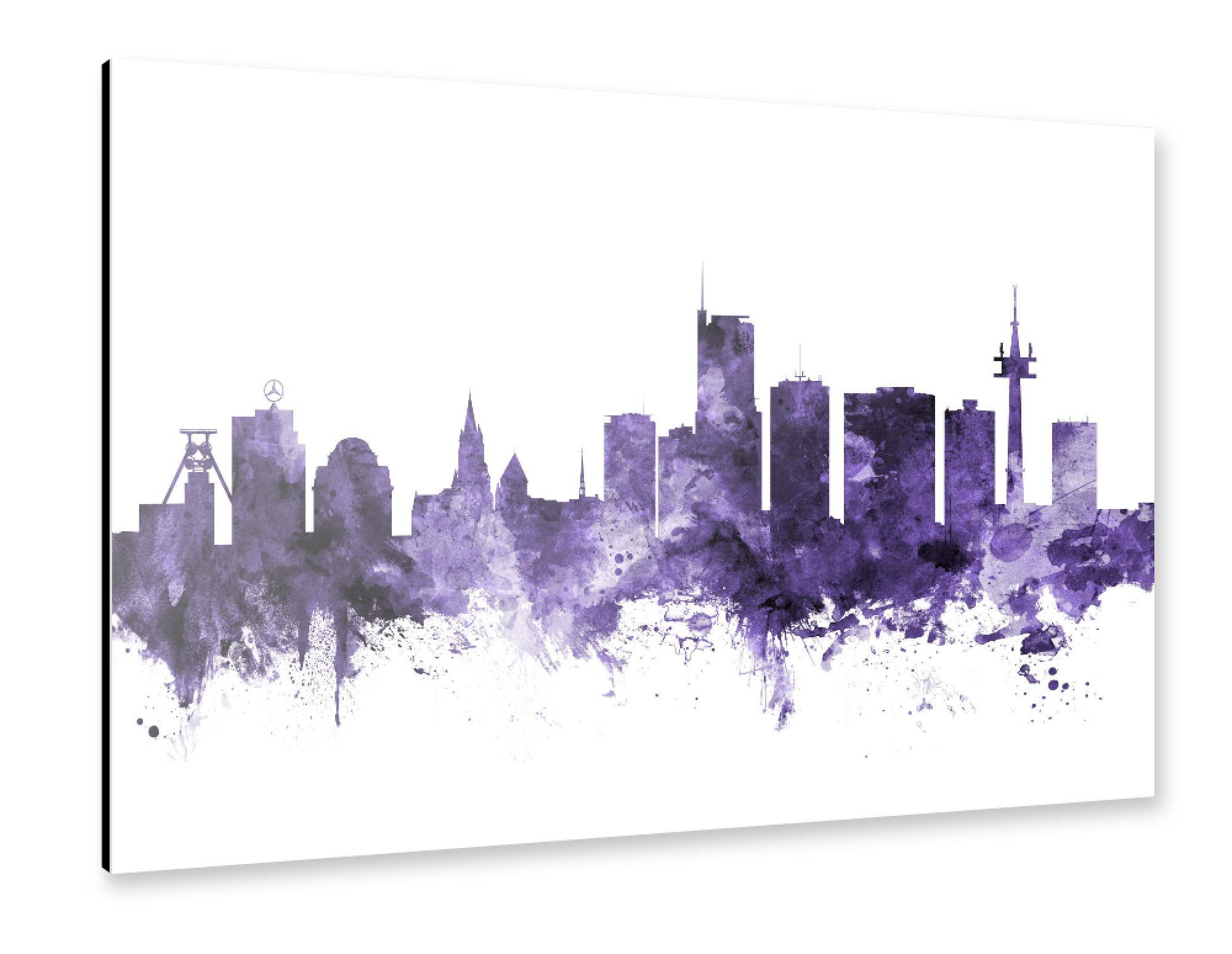Alu-Dibond "Essen Germany Skyline 3" 75x50 cm artboxONE