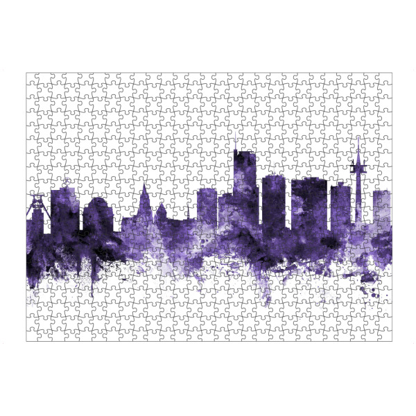 Puzzle Ravensburger "Essen Germany Skyline 3" artboxONE - Städte,Reise,Ultraviolet,Städte / Weitere