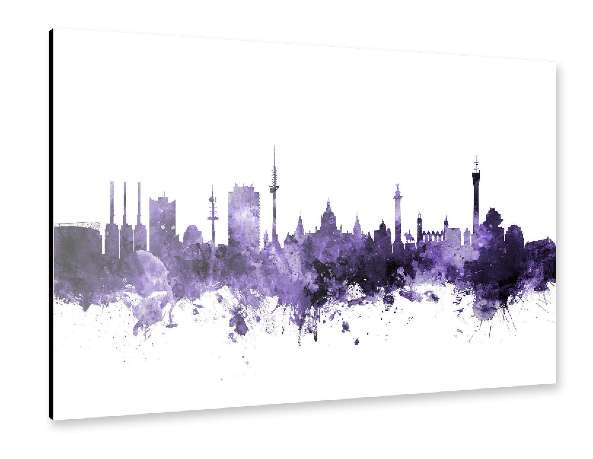 Alu-Dibond "Hannover Germany Skyline 3" 75x50 cm artboxONE
