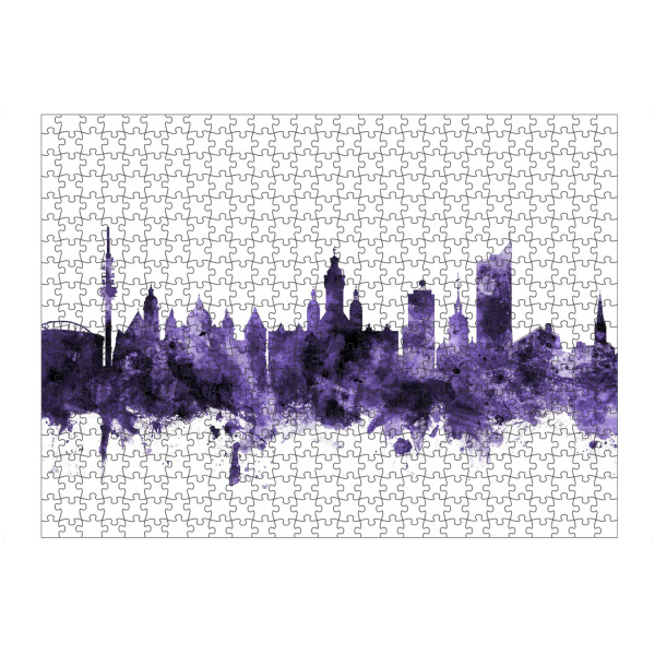 artboxONE Puzzle "Leipzig Germany Skyline 3" artboxONE - Städte,Reise,Ultraviolet,Städte / Weitere
