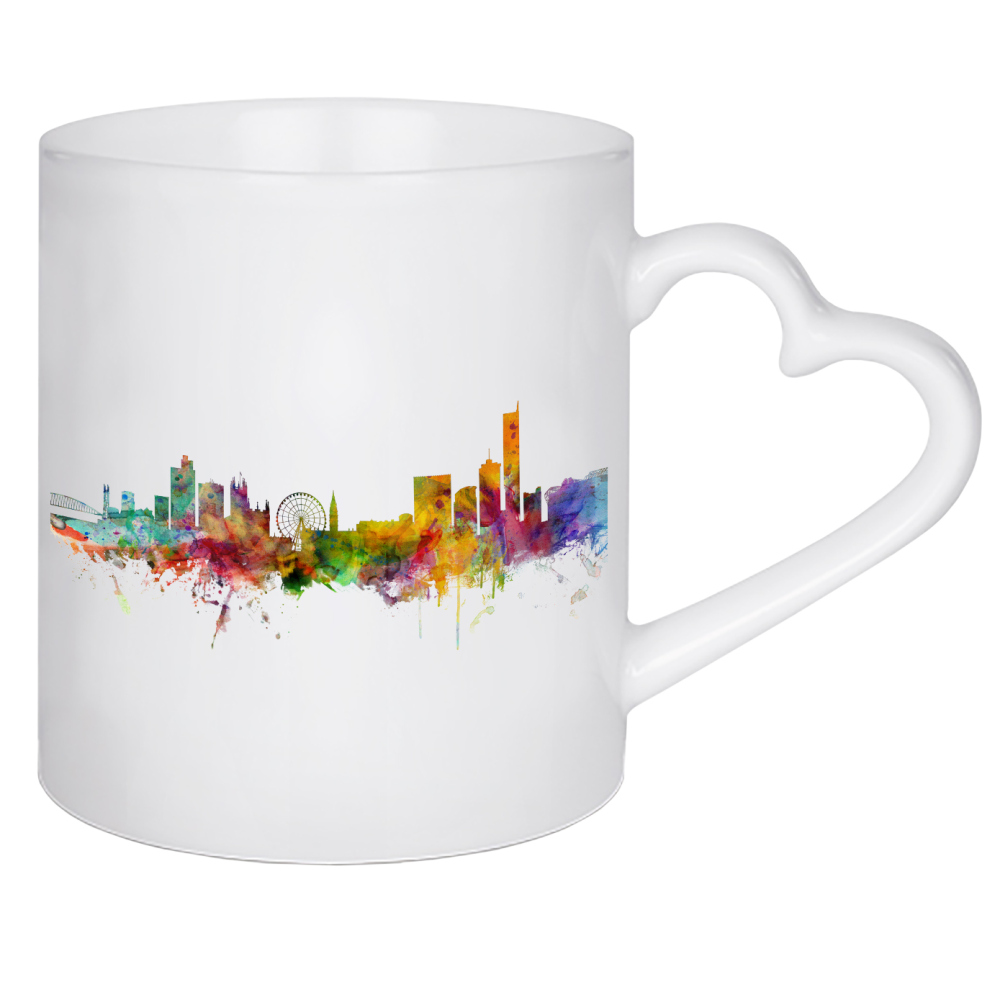 Herztasse "Manchester England Skyline I" artboxONE - Städte,Reise
