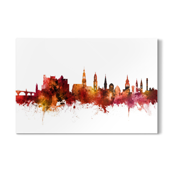 Galerie-Print "Heidelberg Germany Skyline Red" 30x20 cm artboxONE