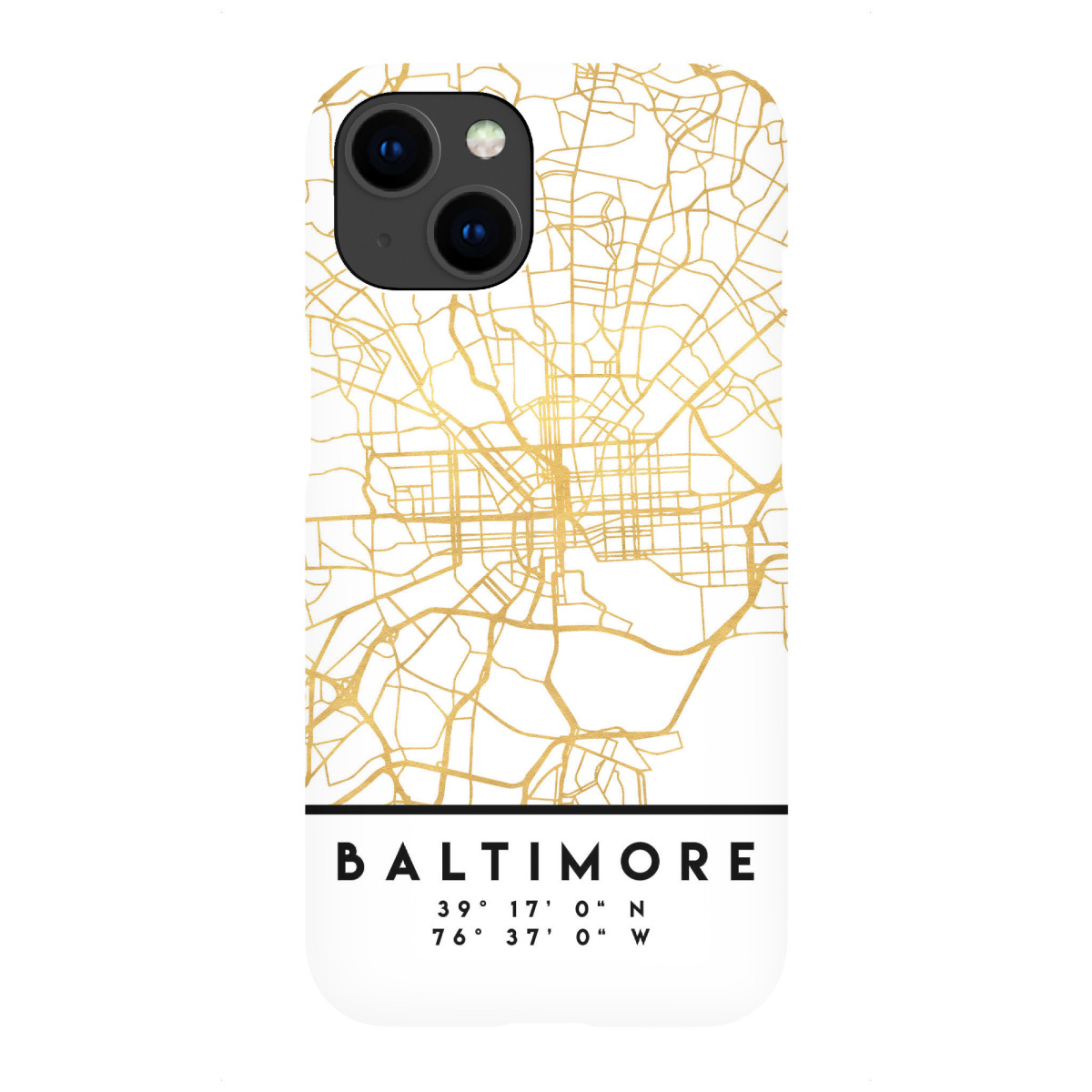 "BALTIMORE MARYLAND STREET MAP ART"für iPhone - Premium-Case Handyhülle artboxONE