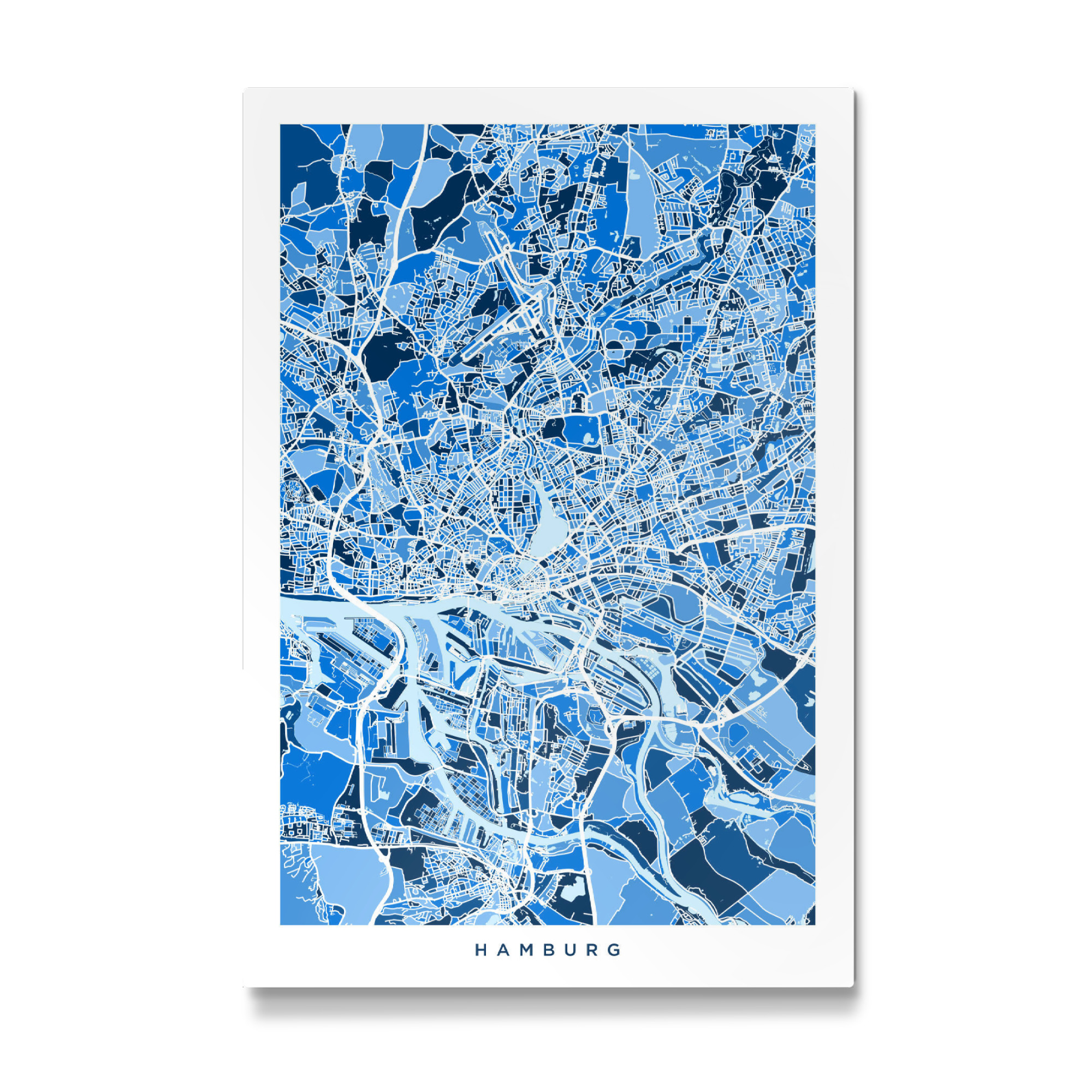 Galerie-Print "Hamburg Germany City Map blue" 30x20 cm artboxONE