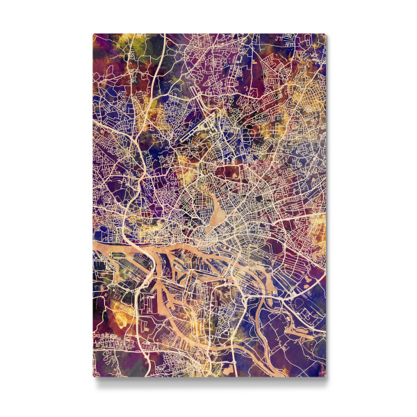 Galerie-Print "Hamburg Germany City Map purple" 30x20 cm artboxONE