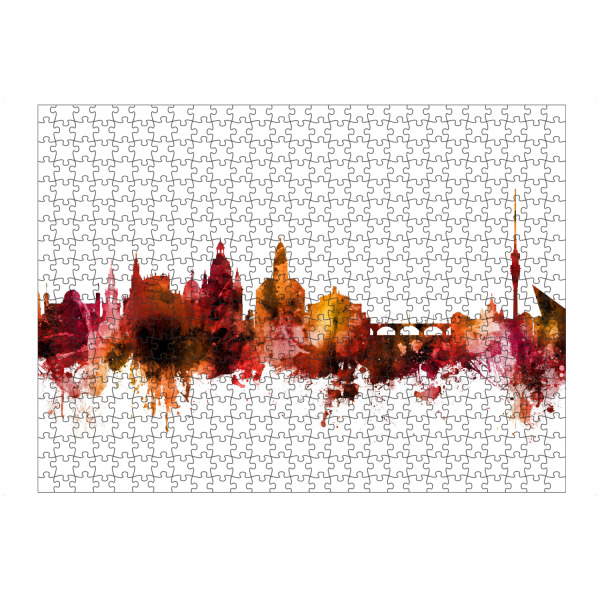 artboxONE Puzzle "Dresden Germany Skyline Red" artboxONE - Städte,Reise,Städte / Dresden