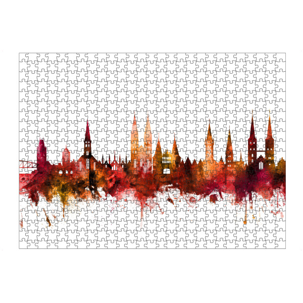 Puzzle Ravensburger "Lubeck Germany Skyline Red" artboxONE - Städte,Reise,Städte / Weitere