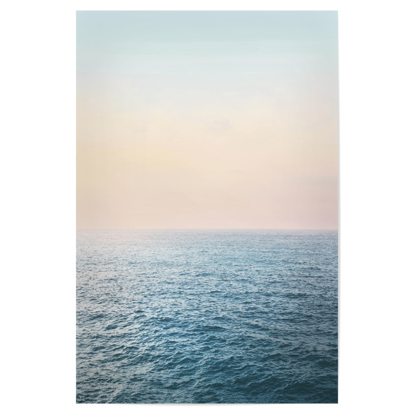 Poster "Peaceful" artboxONE - Natur,Reise - Ozean,Meer,Blau,Himmel,Blush sky,Ruhe,Nautisch,Strand,Fotografie,Friedlich art