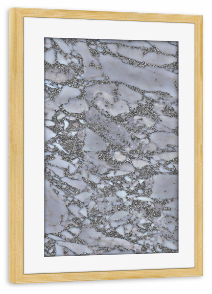 Poster mit Rahmen kiefer "Glitter loves Marble - Wisdom" artboxONE - Abstrakt,Marmor