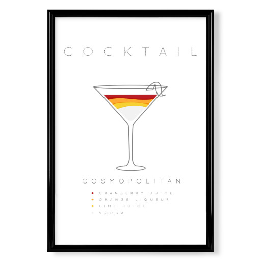 Cosmopolitan cocktail flat