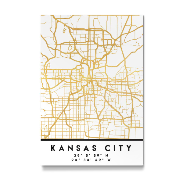 Galerie-Print "KANSAS CITY MISSOURI STRET MAP ART" 30x20 cm artboxONE