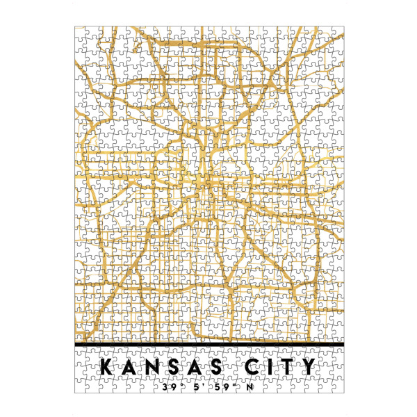 artboxONE Puzzle "KANSAS CITY MISSOURI STRET MAP ART" artboxONE - Städte,Reise,Kartografie