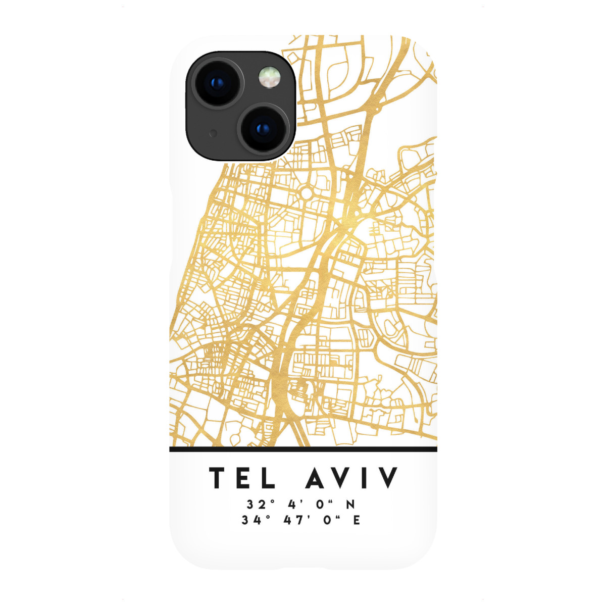 iPhone "TEL AVIV ISRAEL STREET MAP ART" Premium-Case Handyhülle artboxONE