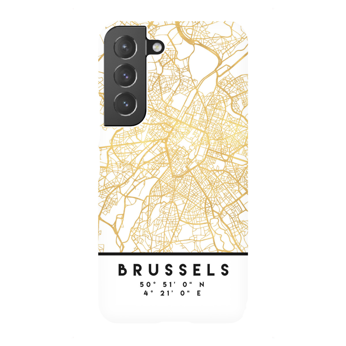 Samsung Galaxy "BRUSSELS BELGIUM STREET MAP ART" Premium-Case Handyhülle artboxONE